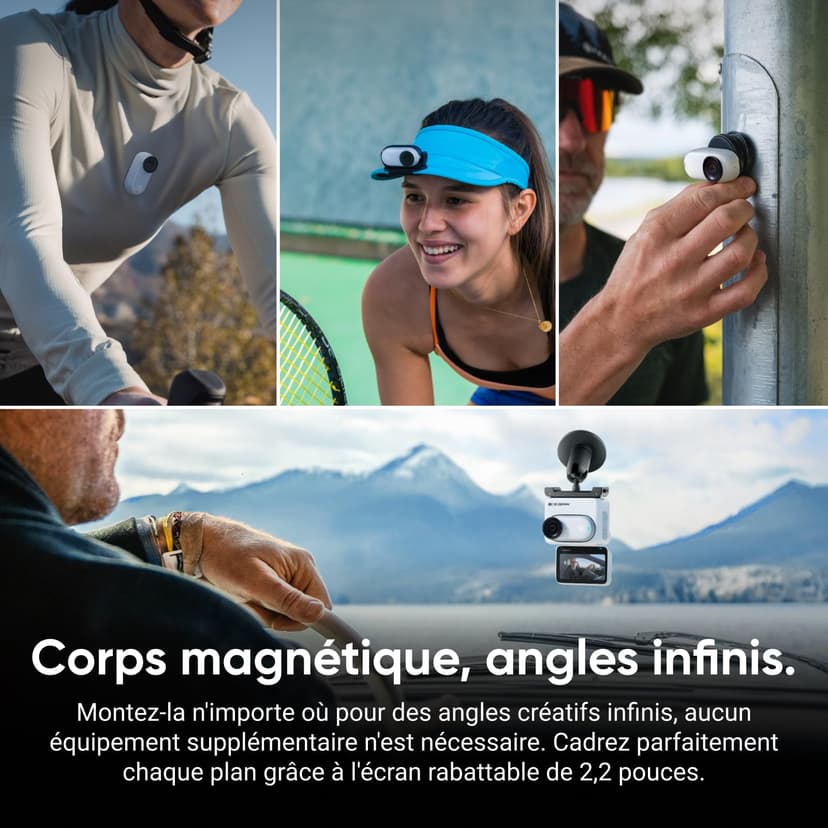 Insta360 GO 3S - 128 GB White 4K Tiny Portable Vlogging Camera, Hands-Free POVs, Mount Anywhere, Stabilization, 140 Min Battery Life, 10m Waterproof, Pet POV - 4