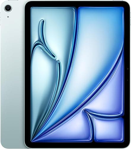 Apple iPad Air 11 Inch with M3 Chip: Designed for Apple Intelligence, Liquid Retina Display, 128GB, 12MP Front/Rear Cameras, Wi-Fi 6E, Touch ID, Day Battery Life - Blue