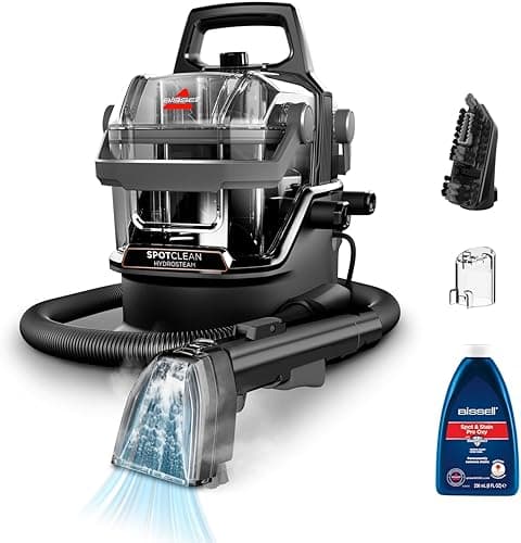 Bissell SpotClean HydroSteam, Upholstery Cleaner Device, Carpet Cleaner with HydroSteam Technology, Steam Cleaner, Wet Vacuum Cleaner for Carpets, Upholstery, Car & More, Powerful 1000 W Motor, 3689N
