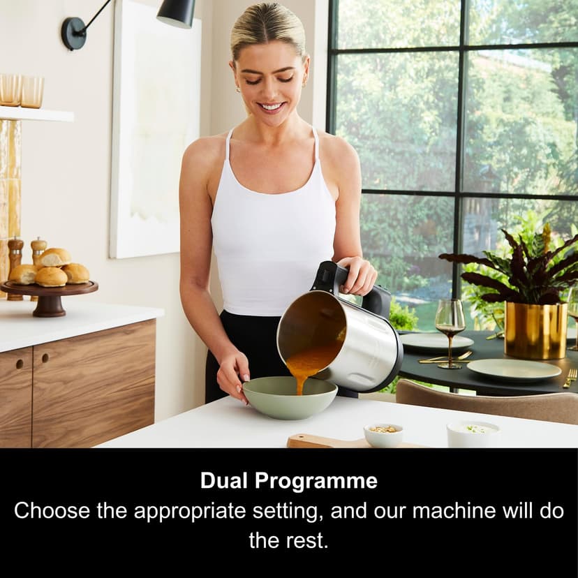 Morphy Richards Soup Maker, 1.6L Dual Programme, Serrator Blade, Easy Clean, Keep Warm, LED Countdown, Add to Function, Detachable Power Cord, Stainless Steel, 501022 - 4