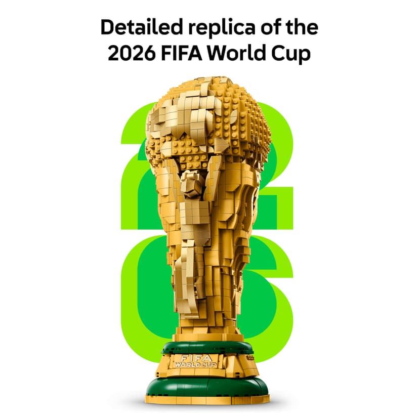 LEGO Editions FIFA World Cup Official Trophy Toy - 3D DIY Model Kit w/a Collectible Minifigure - Football Gift for 12+ Year Old Boys, Girls & Adult Sports Fans - 43020 - 3