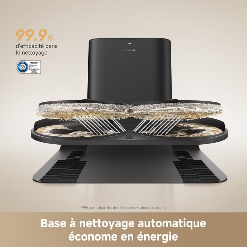 dreame L50s Pro Ultra Robot aspirateur Laveur, 30 000 Pa, 100 Jours de vidage Automatique, Nettoyage des serpillières à Haute température, Nettoyage des Bords et des Coins, Brosse Anti-enchevêtrement - 7