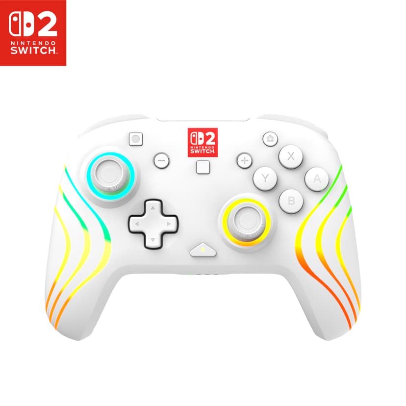 Turtle Beach Afterglow Wave White Wireless RGB Gaming Controller. Officially Licensed for Nintendo Switch 2 - 1