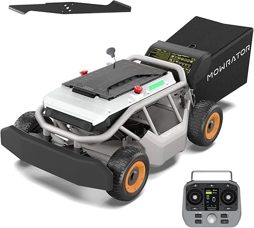 Tondeuse à Gazon télécommandée Mowrator S1 4WD – 56V 12Ah, Largeur de Coupe 53 cm, Hauteur réglable 3,8–11 cm, Pente Jusqu’à 75% (37°), Jusqu’à 3 000 m²