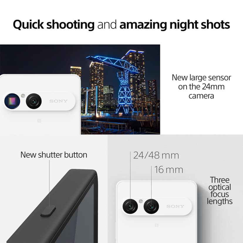 Sony Xperia 10 VII – 6.1" 19.5:9 OLED display with 120 Hz, 5,000 mAh battery, 16 mm ultra-wide-angle lens, 3.5 mm audio jack, Android 15, IP65/68, Dual SIM hybrid, Charcoal Black - 7