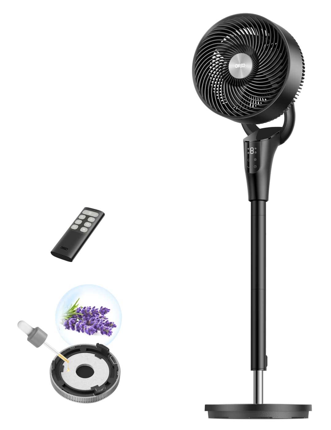 Dreo 20 dB Silent Standing Fan for Bedroom, 42" Pedestal …