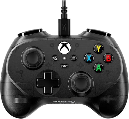 HyperX Clutch Tan - Manette gaming mini compacte noire avec câble pour Xbox Series X|S sous licence et fonctionnalité complète