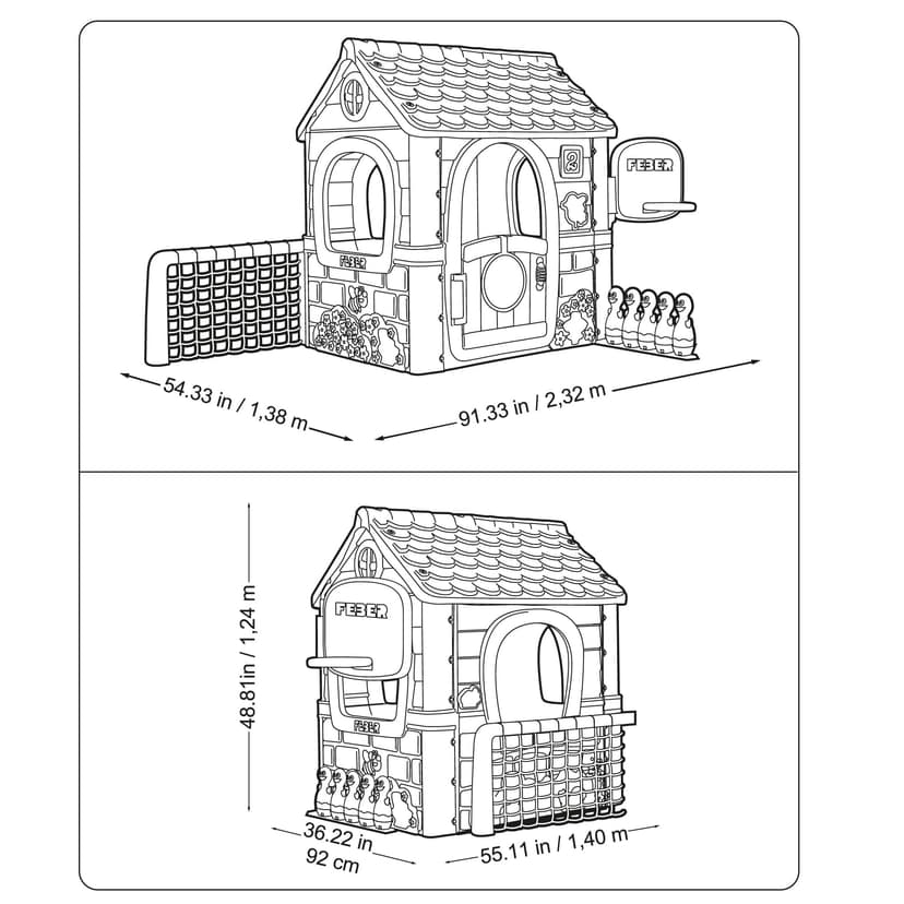 FEBER - Casual 6 Activities House, maisonnette avec 6 activités de Jeu, Accessoires Inclus pour Les Jeux, Couleurs résistantes à la lumière du Soleil, Montage Facile, +3 Ans, Famosa (FEH23000) - 8
