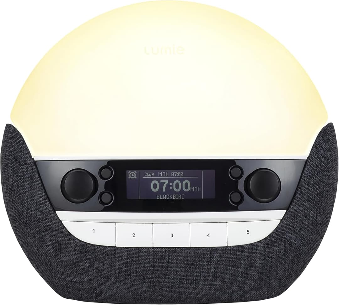 Lumie Bodyclock Luxe 750Dab Alarm Clock with DAB Radio, Bluetooth Speaker and Little Blue Light for Sleep Time