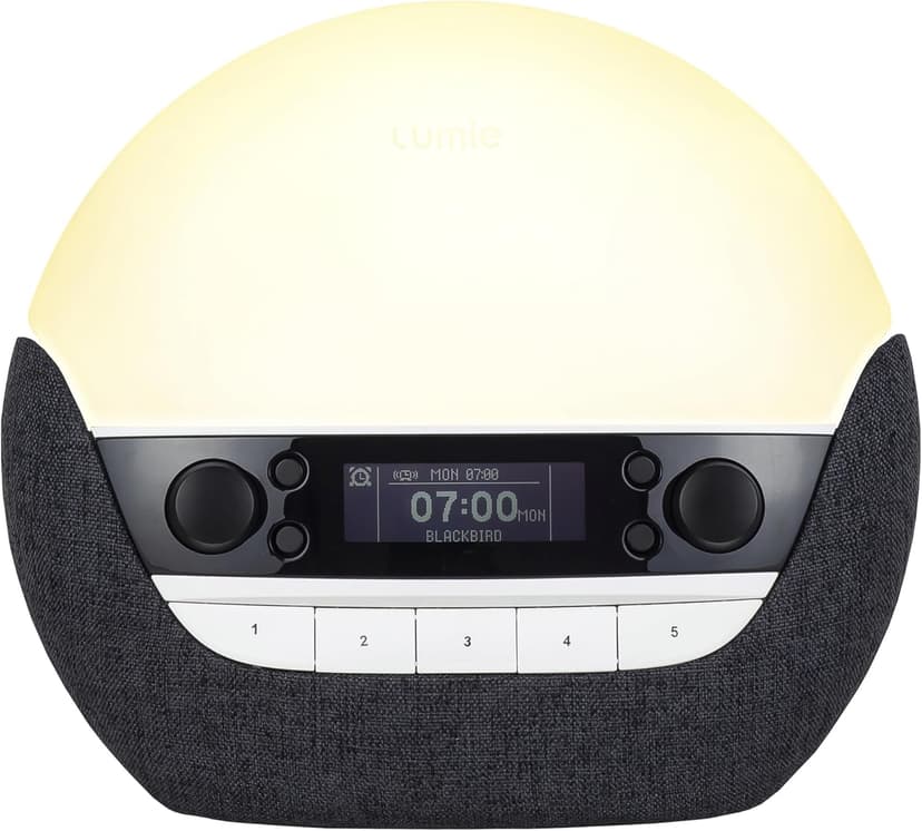 Lumie Bodyclock Luxe 750Dab Alarm Clock with DAB Radio, Bluetooth Speaker and Little Blue Light for Sleep Time - 1