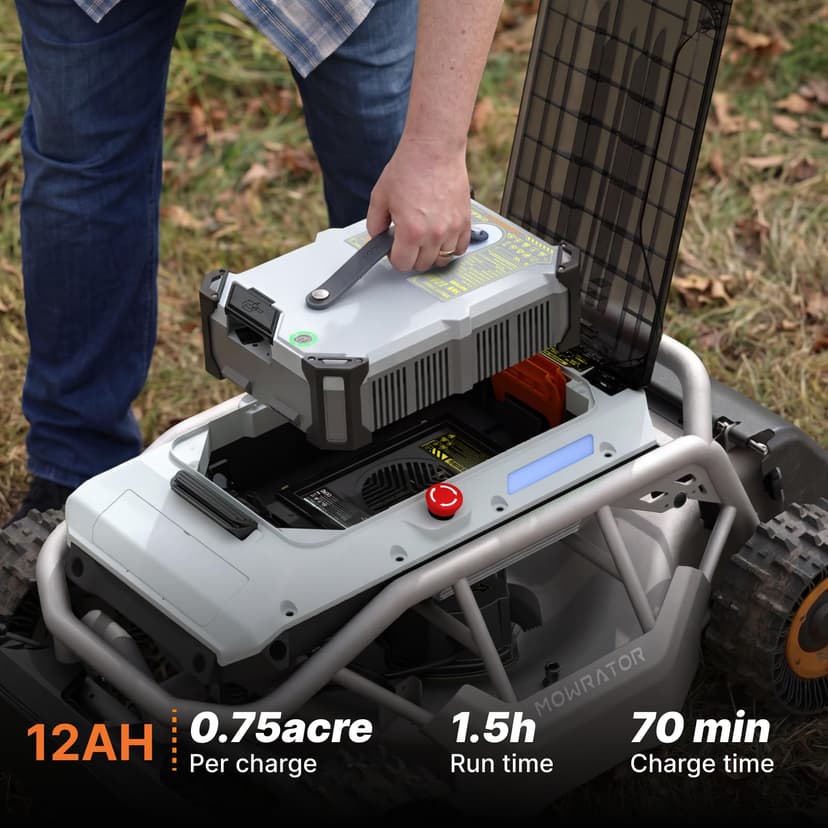 Tondeuse à Gazon télécommandée Mowrator S1 4WD – 56V 12Ah, Largeur de Coupe 53 cm, Hauteur réglable 3,8–11 cm, Pente Jusqu’à 75% (37°), Jusqu’à 3 000 m² - 9