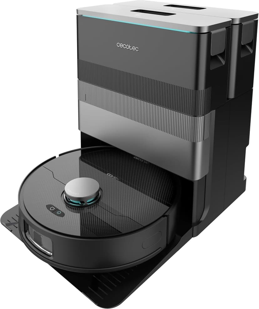 Cecotec Robot Vacuum Cleaner and Floor Cleaner with Self-emptying Base and App Conga X50 X-Treme. Laser Navigation, 15000Pa, Autonomy 240min, Elevable Mops, Base with 3 Tanks - 1