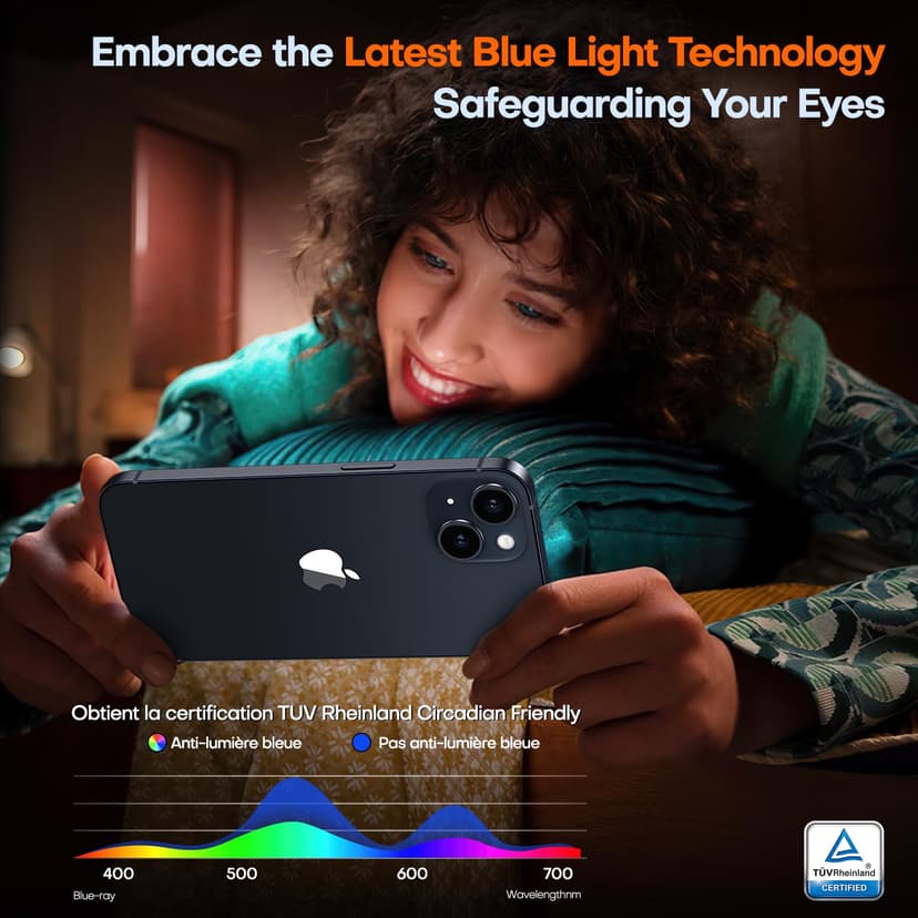 TOCOL Verre Trempé Anti Espion pour iPhone 13, Véritable Anti-Espion à 25°, Dépoussiérage Automatique, Sans Bulles, Dureté 9H, Coques de Téléphone Compatibles, 2 Pièces - 7