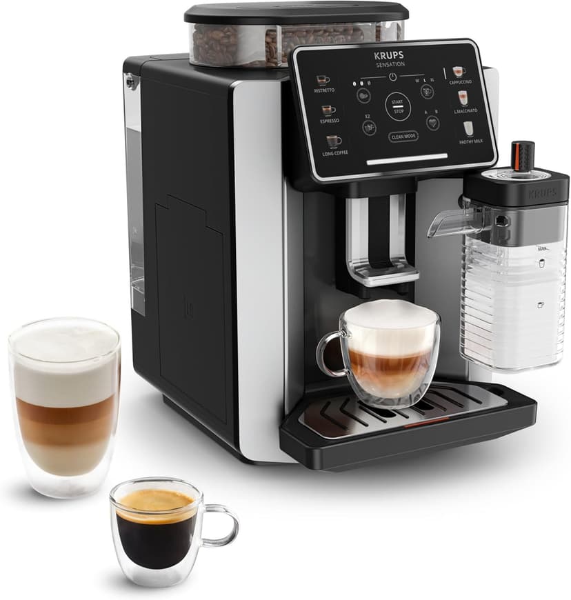 KRUPS EA912E Sensation Milk M50 Fully Automatic Coffee Machine, 6 Coffee & Milk Drinks, Perfect Taste, Milk Maestro Technology, Easy to Use, Easy Cleaning - 1