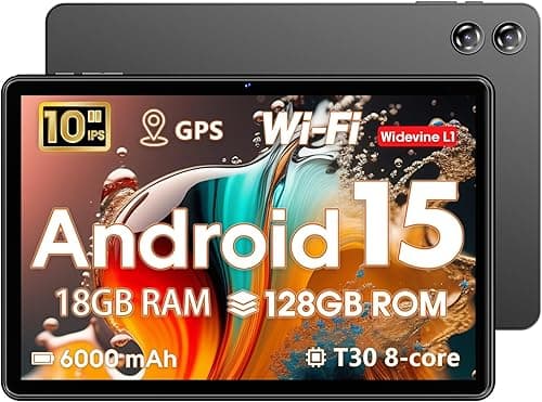 2025 Tablette 10 Pouces Android 15 avec 18 Go RAM+128 Go …