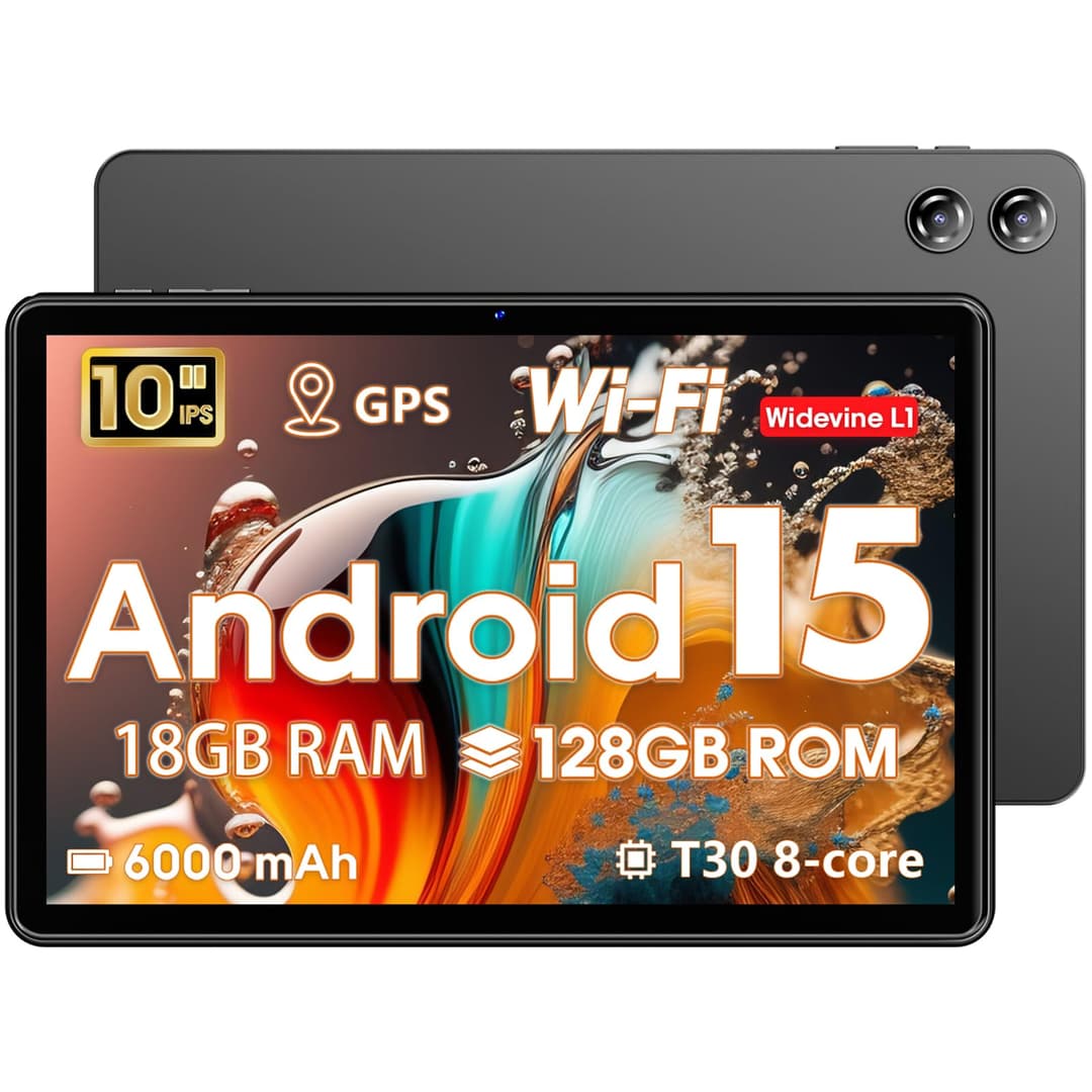 2025 Tablette 10 Pouces Android 15 avec 18 Go RAM+128 Go …