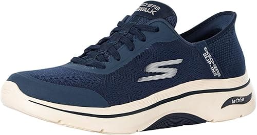Skechers Go Walk Arch Fit 2.0 Simplicity 2 Baskets pour Homme, Textile synthétique Bleu Marine, 41.5 EU