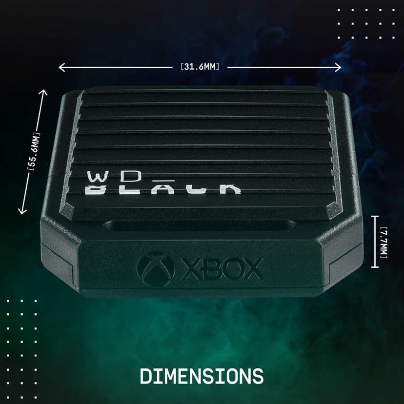 WD_BLACK C50 2TB Game Drive for Xbox Series X|S, Officially Licensed, Plug-and-Play, Quick Resume. Xbox Velocity Architecture, Save Games - 2