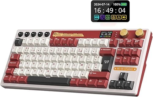 RK ROYAL KLUDGE M87 Clavier de jeu sans fil avec écran et…