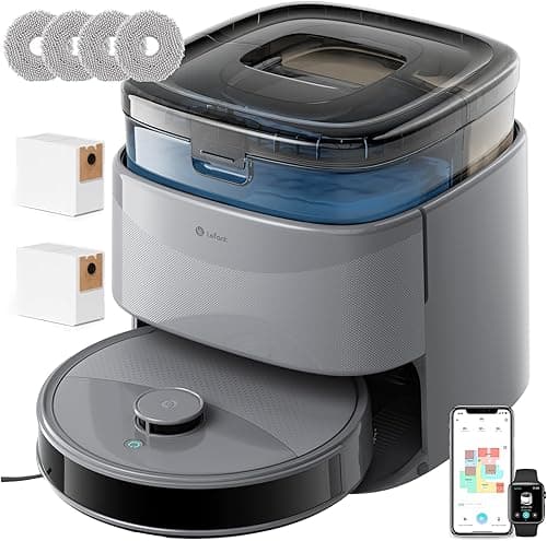 Lefant M3 Max Robot Vacuum Cleaner Washer 20,000 Pa, Multifunctional Station, Double Rotary Mop 200 RPM & 9mm Releasable, dToF Navigation, Obstacle Avoidance PSD, 220min, 5G/2.4G