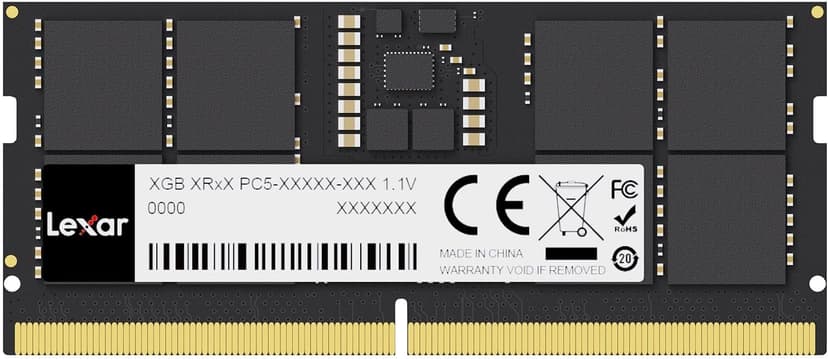 Lexar SODIMM 16GB DDR5 RAM 5600 MHz, 262-Pin DDR5 Laptop RAM, High-Performance Gaming DRAM SO-DIMM for Laptop Memory/All-in-one Intel NUC mini-PC, 1.1V, CL46-45-45-90(LD5S16G56C46ST-BGS) - 1