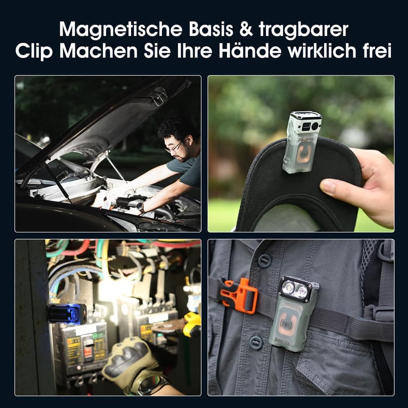 WUBEN X3 Mini Lampe de Poche Rechargeable Avec Borne de recharge et Aimant, Lampe de Poche EDC À 180 Degrés, Étanche Ip65, Porte-Clés, 10 Modes, Lanière de Chargement de Type C Pour le Camping - 7