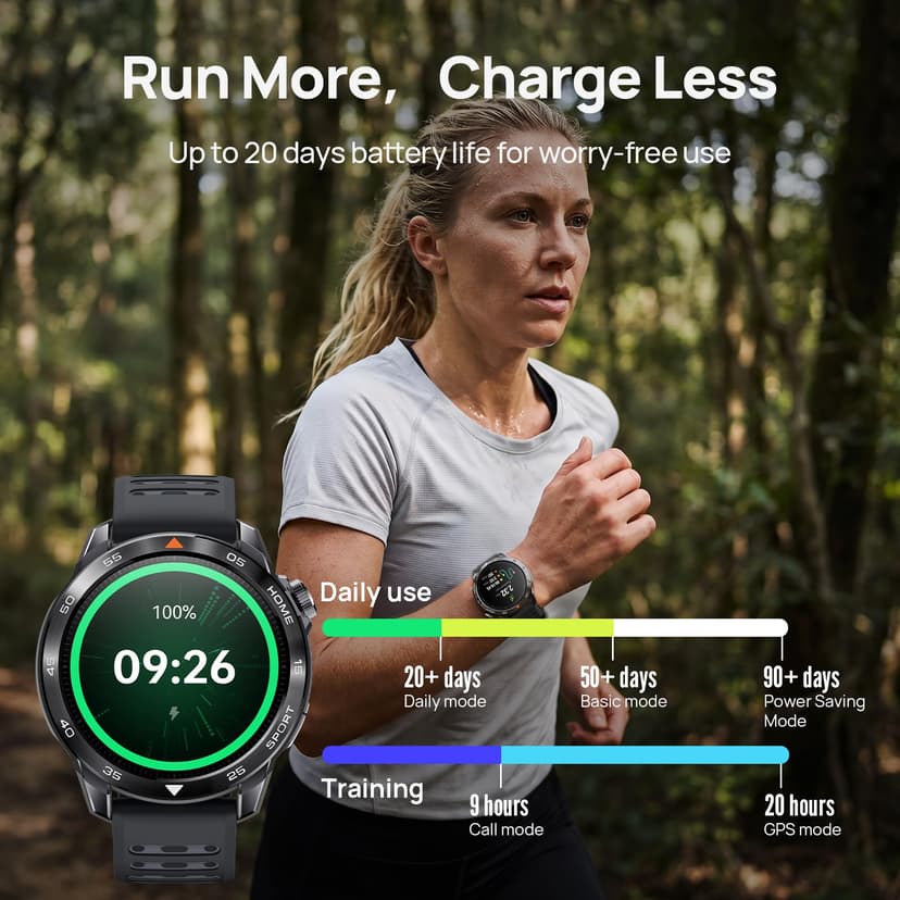 Mibro GS Pro2 - Multisport Smartwatch with Dual Band GNSS, Training Guidance, Smartwatch with Heart Rate Monitoring for Swimming, Cycling, Running, Hiking, Skiing and Padel (Dark Gray) - 4