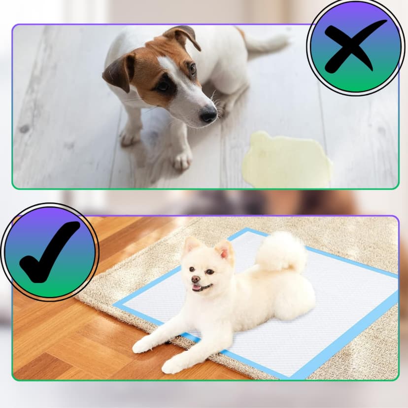 Pack of 100 Training Pads for Dogs 45 x 60 cm Dog Toilet Incontinence Bed Pad 6-Layer Design Dog Accessories Quick Drying Puppies Elderly Dogs Absorbent Changing Mat - 9