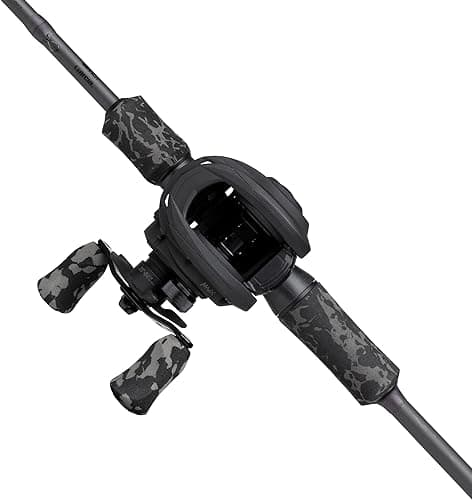 Abu Garcia MAX X Black Ops Casting Fishing Rod and Reel Combo, 1.98 m 10-40g, River Set, Baitcast Combos for Freshwater Predator Anglers, Pike Perch and Zander - Black