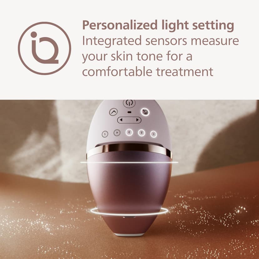 Philips Lumea IPL Hair Removal 8000 Series - Hair Removal Device with SenseIQ Technology, 4 Attachments for Body, Face Bikini and Underarm, Corded Use (Model BRI948/00) - 3