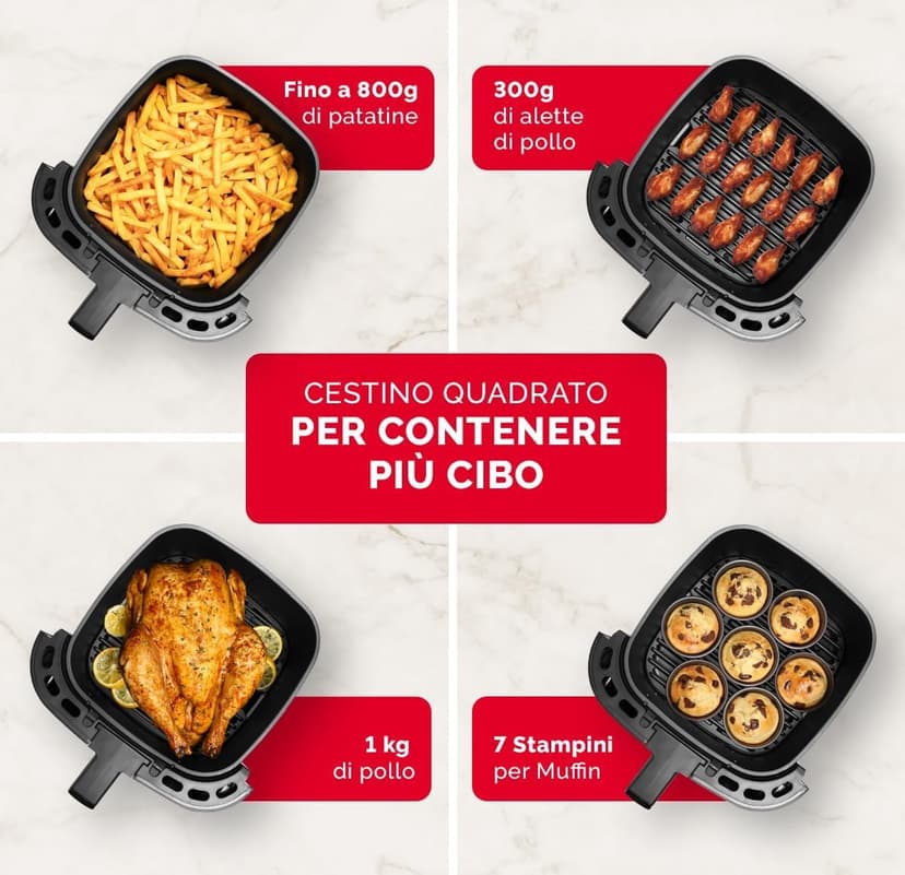 Moulinex Easy Fry Max 5L Air Fryer for Cooking in a Short Time, Energy Saving Up to 70%, Intuitive Control Panel, 10 Automatic Programs, Up to 6 People, EZ245820 - 4