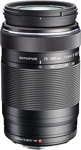 Olympus V315040BU000 MSC Ed-M Objectif Zoom 75 à 300 mm II f4.8-6.7, Noir