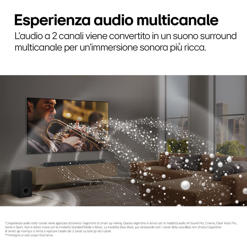 LG S95TR Barre de Son Intelligente, 810 W, 9,1,5 canaux, Son Surround Dolby Atmos et DTS, Large connectivité, Bluetooth, USB, entrée Optique, Noir - 7