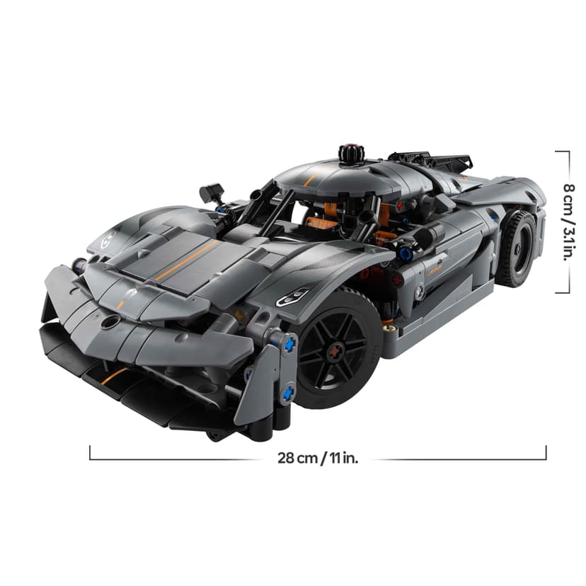 LEGO Technic Koenigsegg Jesko Absolut Grey Hypercar, Race Car Building Toy Set for Boys, Girls & Kids Aged 10 Plus, Buildable Vehicle Model Kit, Introduction to Engineering, Birthday Gift Idea 42173 - 7