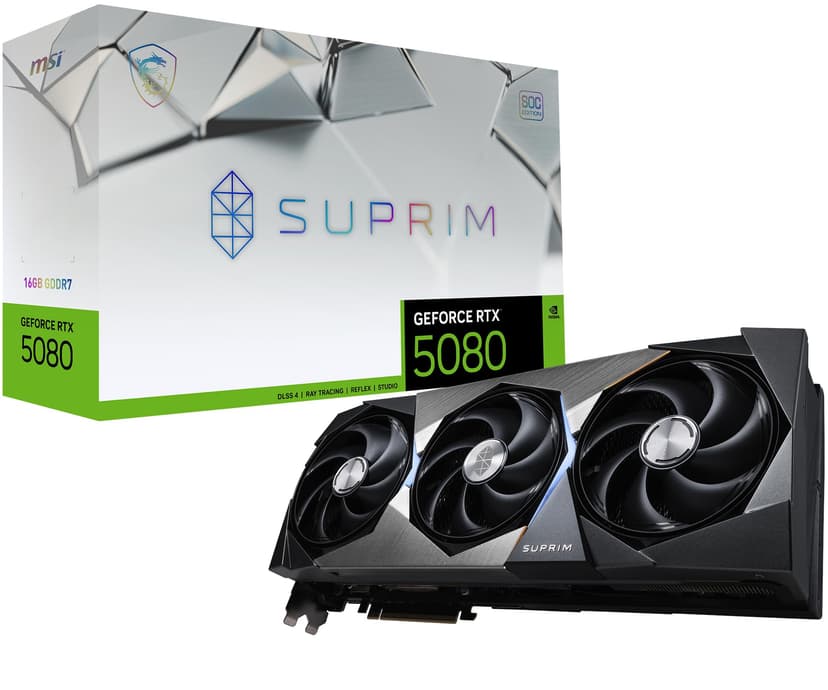 MSI Gaming RTX 5080 16G SUPRIM SOC Graphics Card (16GB GD… - 1