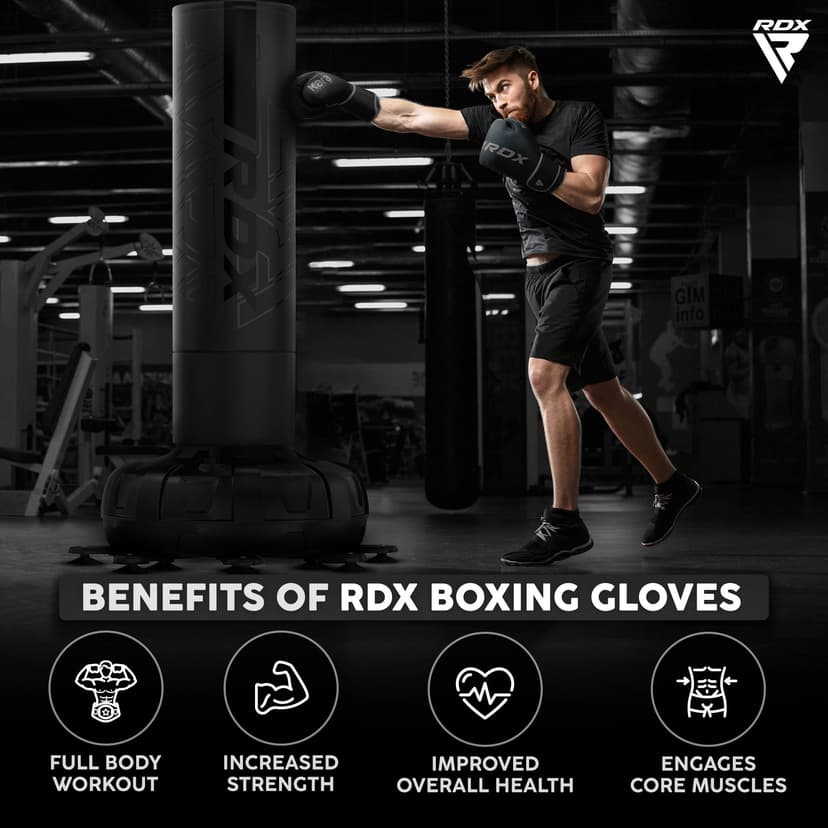 RDX Boxing Gloves, Pro Training Sparring, Maya Hide Leather, Muay Thai MMA Kickboxing, Men Women Adult Kids, Heavy Punching Bag Mitts Pads Workout, Ventilated Palm Multi Layered 4 6 8 10 12 14 16 18Oz - 7