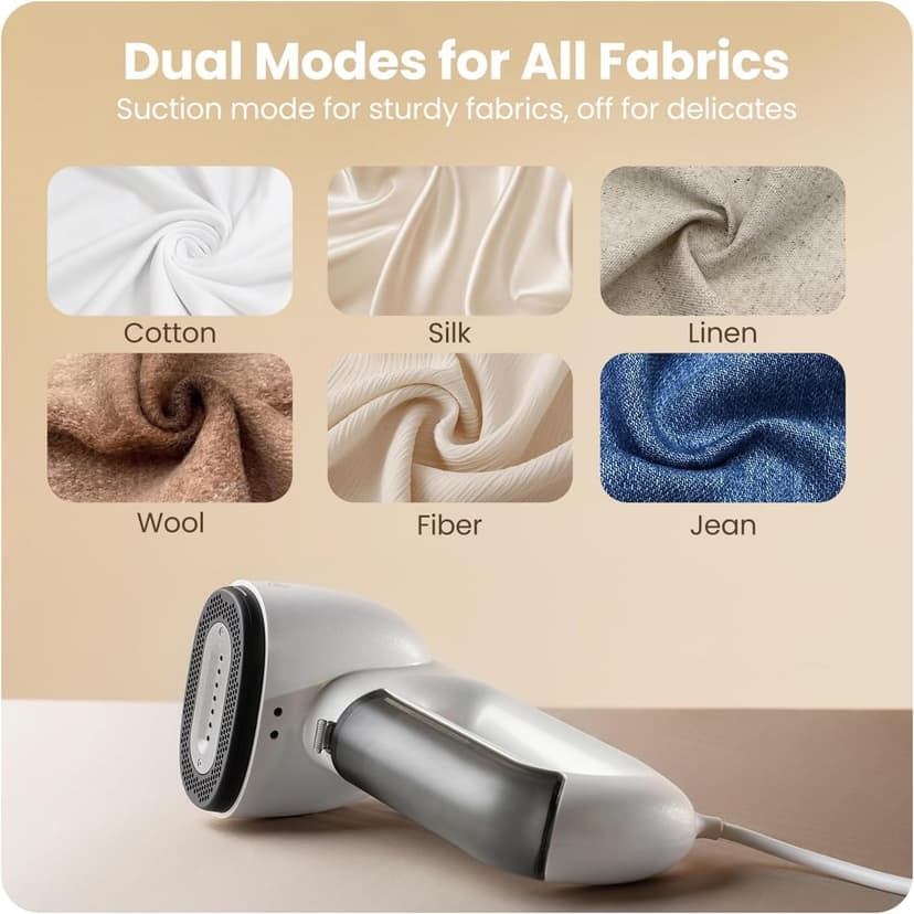 Neakasa Magic 1 Vacuum Steamer, Handheld Travel Garment Steamer for Clothes, 2300Pa Suction for Clothes Grips, Steamer Iron 2 In 1, Ready to Wear (220V-240V) - 6