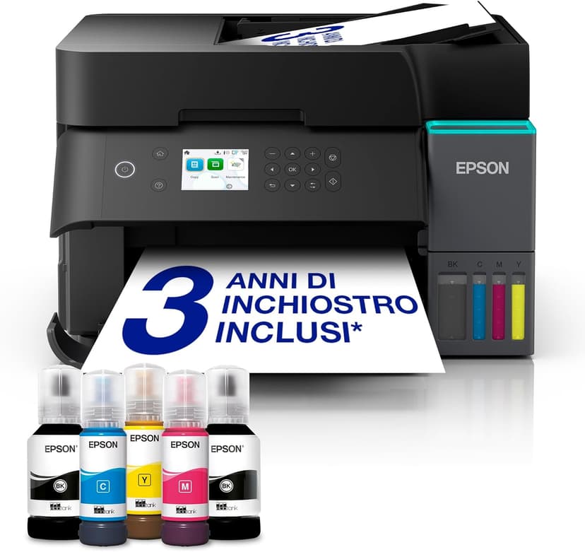 EcoTank ET-3950 A4 Multifunction Printer with Wi-Fi & AirPrint Ink Tank, Automatic Document Feeder, Two-sided Printing, Scan & Copy, Up to 3 Years of Ink Included - 1