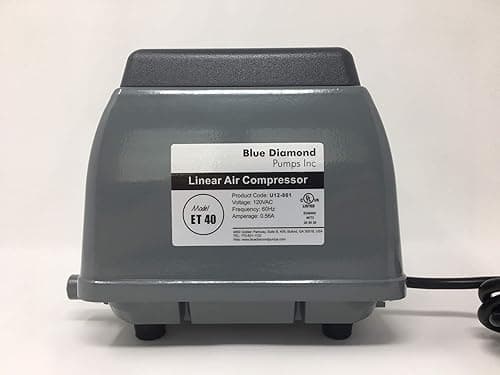 Blue Diamond Pumps ET 40 Pompe à air à membrane linéaire pour septiques ou bassin