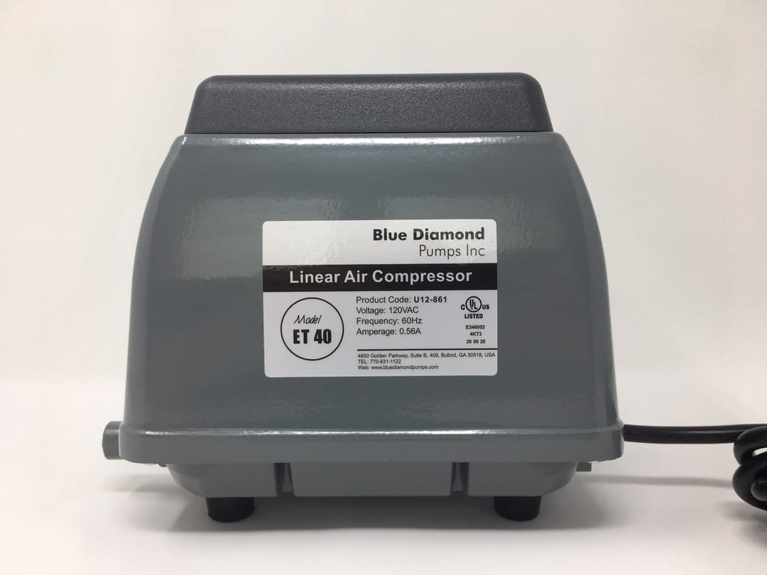 Blue Diamond Pumps ET 40 Pompe à air à membrane linéaire pour septiques ou bassin