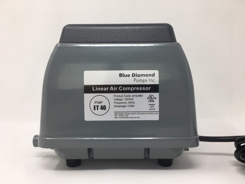 Blue Diamond Pumps ET 40 Pompe à air à membrane linéaire pour septiques ou bassin - 1