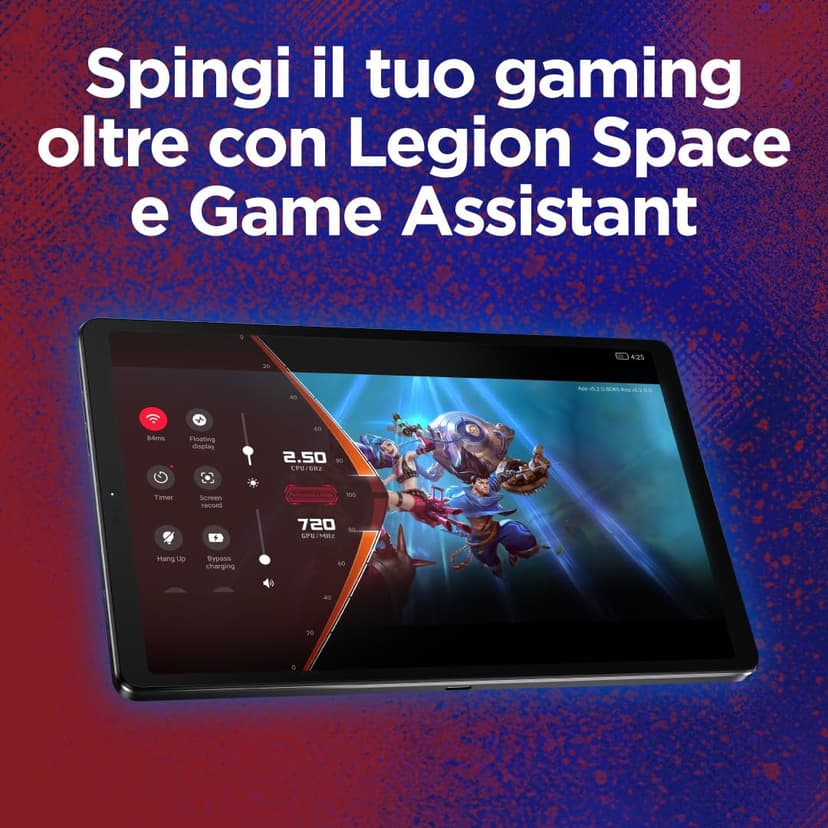 Lenovo Legion Tab - Ecran 8.8" 2.5K (2560x1600) 165Hz, Processeur Qualcomm Snapdragon 8 Gen 3, RAM 12Go LPDDR5x, Mémoire 256Go, Wi-FI 7, Tablette Android 14 - Eclipse Black - 4