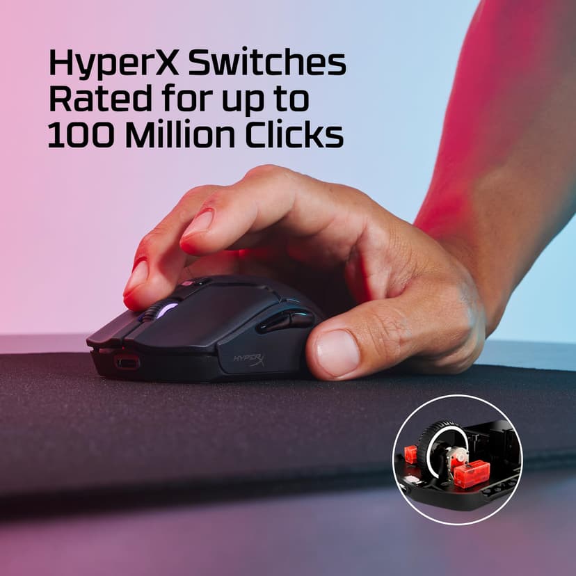 HyperX Pulsefire Haste 2 Mini Wireless Gaming Mouse for PC | Compact | Lightweight Bluetooth 2.4GHz | Black - 5