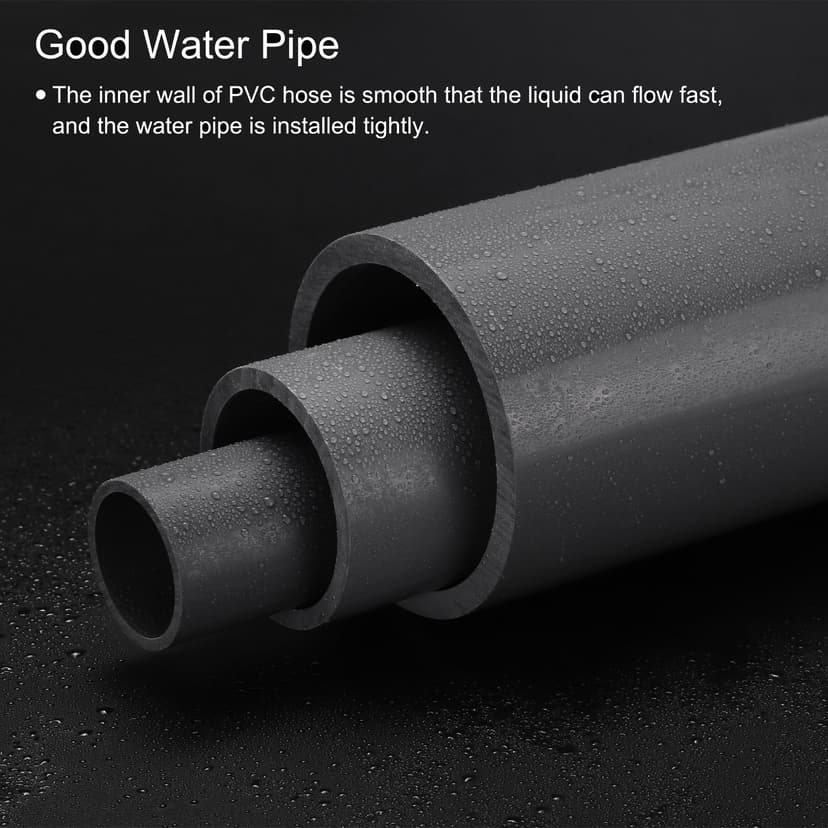 sourcing map 6.3 Inch PVC Rigid Tube Round Pipe Tubing Hardware Tubing 152mm ID 160mm OD 20cm/8" Length White High Impact for Water Pipe, Crafts - 6