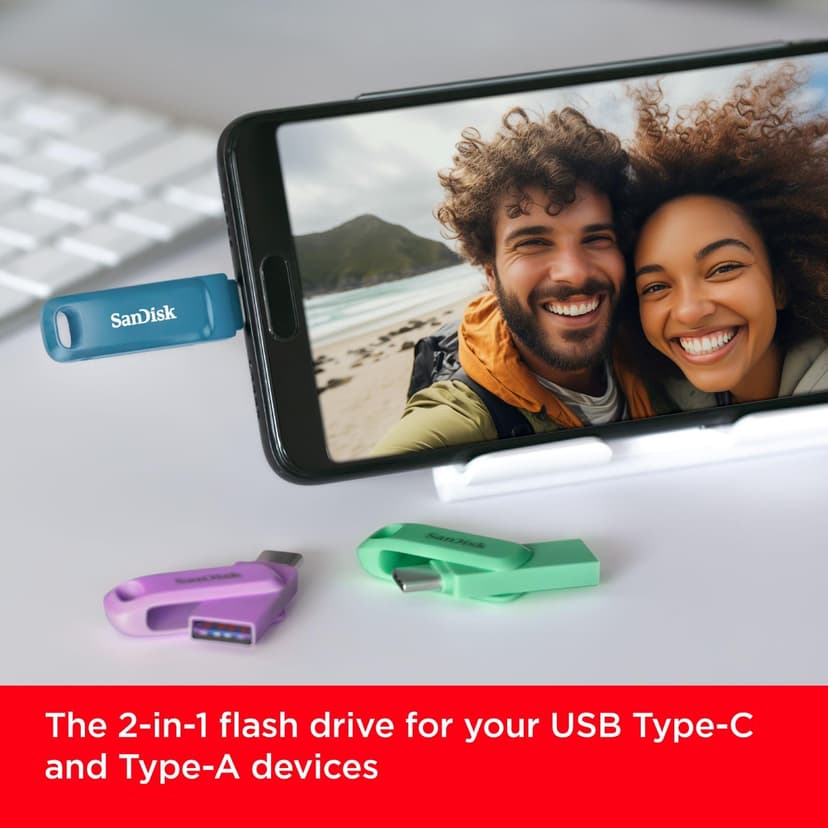 SanDisk Ultra Dual Drive Go USB Type-C Flash Drive 128GB (Memory stick up to 400 MB/s speeds, reversible Type-C & Type-A connectors for Android Smartphone, Tablets and Mac) Lavender - 2
