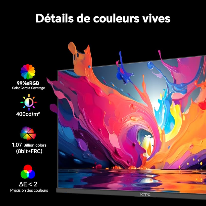 KTC 5K Monitor 27 Inch | Dual Mode 5K (5120x2880) @60Hz / 2K@120Hz Seamless Switching | | 99% DCI-P3, 100% sRGB, ΔE<2 | 1 x Full Function USB C, 2 x USB A 3.0 | HDR400 | Compatible with Mac Mini - 4