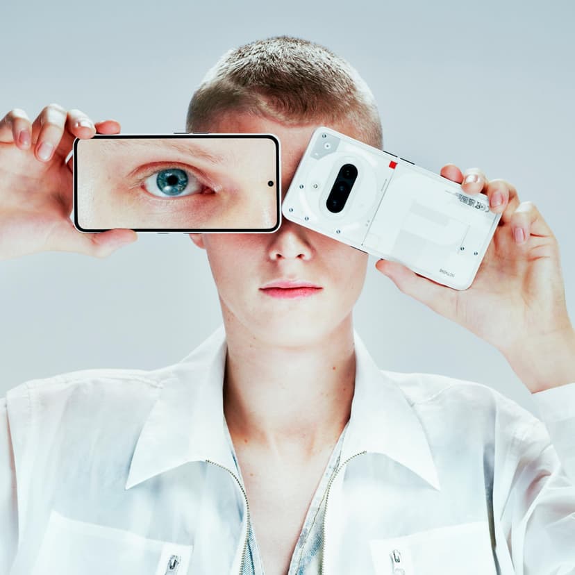 Nothing Phone (3a) 128 GB - mobile phone with 32 MP front camera, 30x ultra zoom, 50W fast charging and 6.77" FHD+ flexible AMOLED display - White - 5