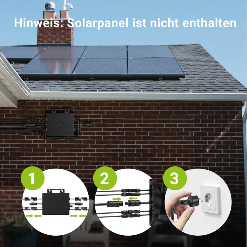 LIONSHEE Micro Onduleur 2000W, Micro Onduleur Solaire Balcon avec WiFi, Onduleur avec Câble CA de 5 Mètres, Inversor photovoltaïque MPPT, IP67 - 3