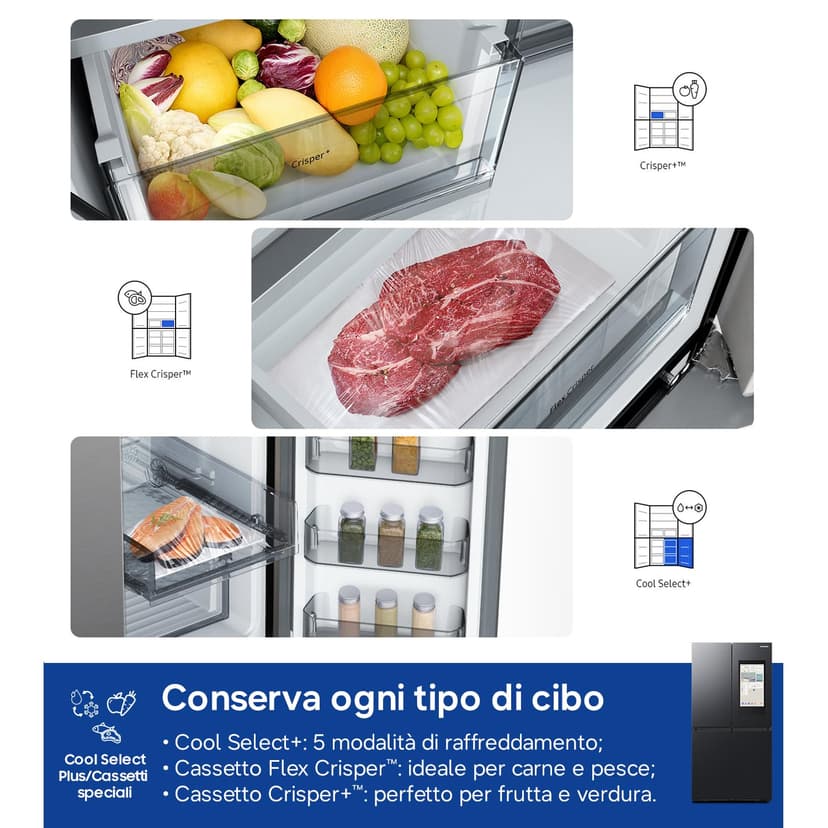 Samsung RF65DG9H0EB1 Family Hub Multi Door Refrigerator with AI Vision - 9