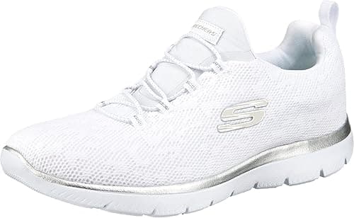 Skechers Women's Summits Leopard Spot Trainers,White Mesh…